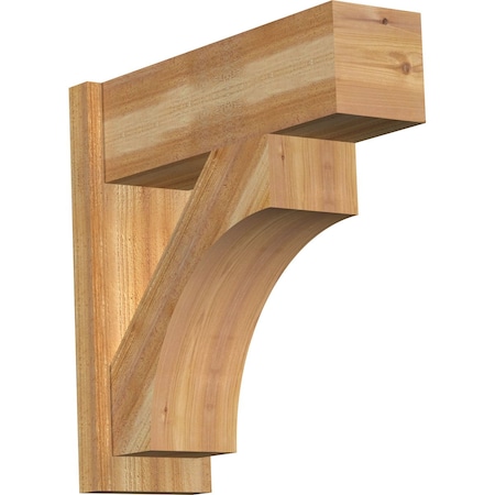 Ekena Millwork Westlake Block Rough Sawn Outlooker, Western Red Cedar, 8"W x 24"D x 24"H OUT08X24X24WTL05RWR